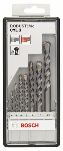 BOSCH Set burgije za beton CYL-3 4; 5; 6; 6; 8; 10; 12 mm 2607010545