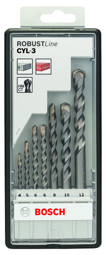 BOSCH Set burgije za beton CYL-3 4; 5; 6; 6; 8; 10; 12 mm 2607010545
