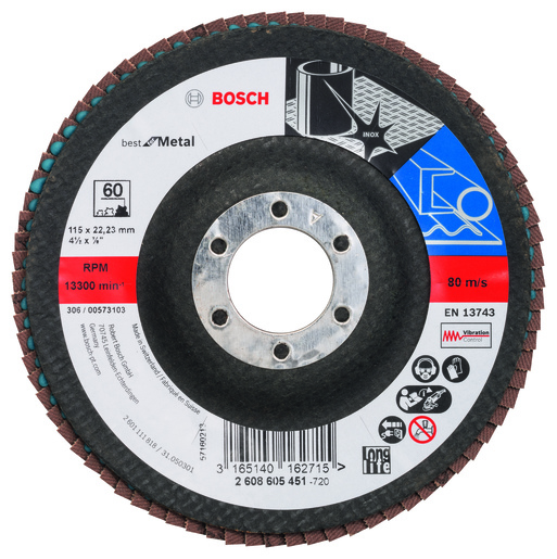 BOSCH lamelni brusni diskovi X571 Best for Metal, ravna verzija za male ugaone brusilice 2608605451