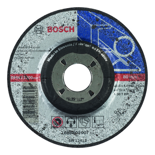 BOSCH Brusne ploče Expert for Metal s udubljenim središtem prečnika 22,23 mm, za male ugaone brusilice 2608600007