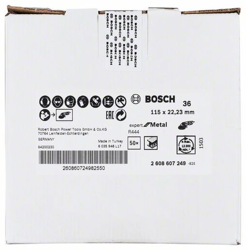 BOSCH Brusna ploča od fibera Stručnjak za metal 115 mm, 22,23 mm, P36 2608607249