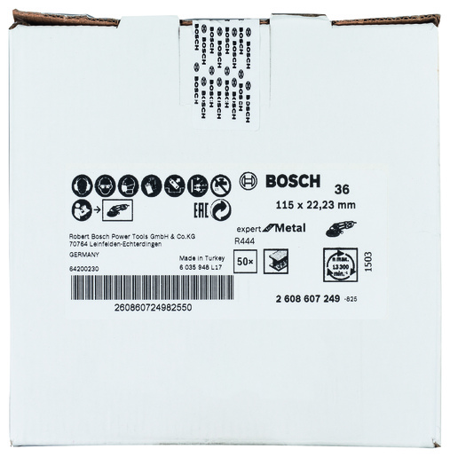BOSCH Brusna ploča od fibera Stručnjak za metal 115 mm, 22,23 mm, P36 2608607249