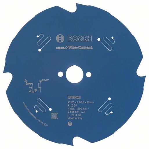 BOSCH List kružne testere Expert For Fiber cement 165x20x2,2/1,6 mm, 4Z TCG 2608644122