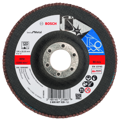 BOSCH lamelni brusni diskovi X571 Best for Metal, ugaona verzija za male ugaone brusilice 2608607329