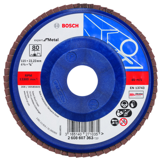 BOSCH lamelni brusni diskovi X551 Expert for Metal, ravna verzija, plastika 2608607363