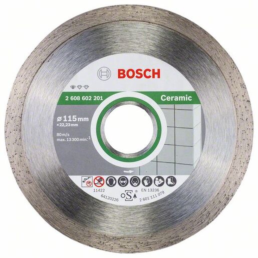 BOSCH Dijamantna rezna ploča Standard for Ceramic 115x22,23x1,6x7 mm 2608602201