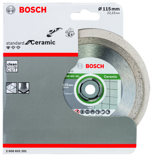 BOSCH Dijamantna rezna ploča Standard for Ceramic 115x22,23x1,6x7 mm 2608602201
