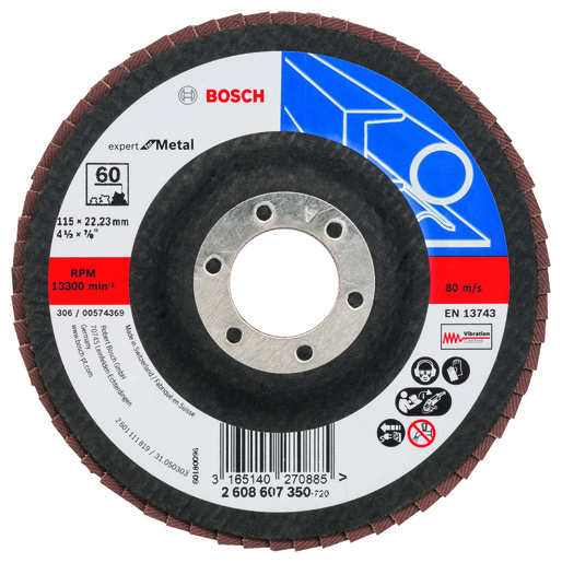 BOSCH lamelni brusni diskovi X551 Expert for Metal, ravna verzija 2608607350