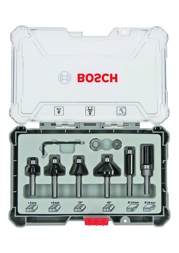 BOSCH Set glodala 6 komada Trim&Edging 6mm prihvat 2607017468