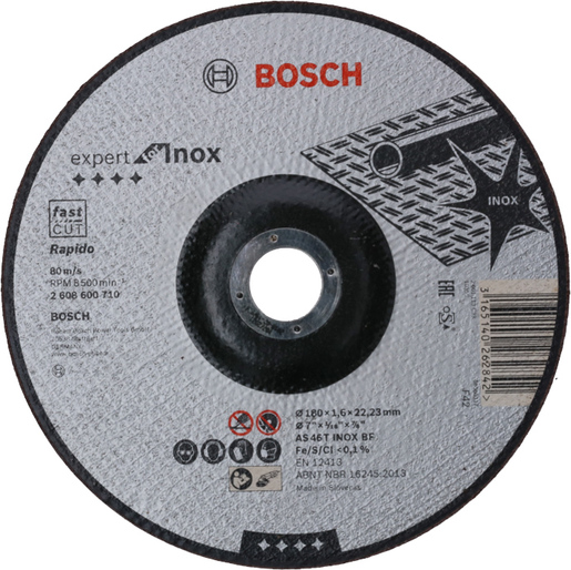 BOSCH Rezne ploče Expert for Inox Rapido s udubljenim središtem 2608600710