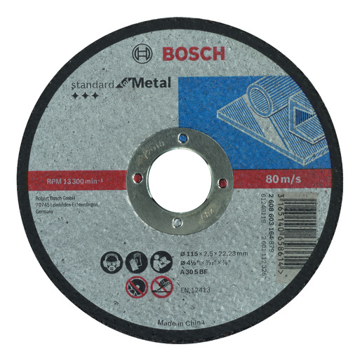 BOSCH Rezne ploče Standard for Metal s ravnim središtem prečnika 22,23 mm, za male ugaone brusilice 2608603164