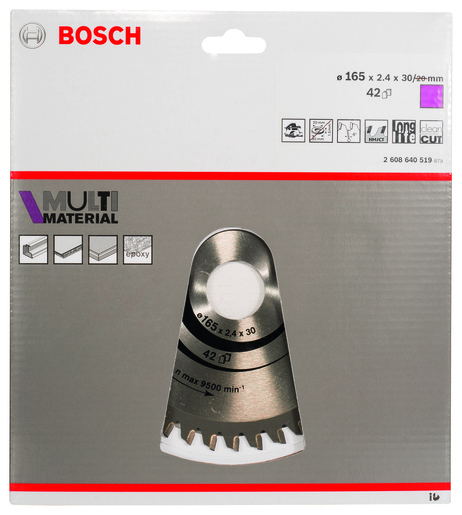 BOSCH List kružne testere Multimaterial 165x2,4 / 1,8x30 / 20 mm, Z=42, HLTCG 2608640519