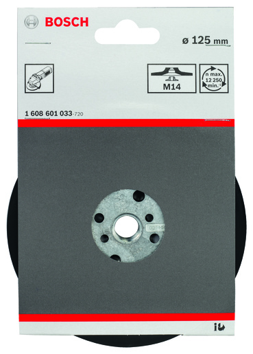 BOSCH Potporni tanjir gumeni s maticom prihvat M14, 125 mm 1608601033