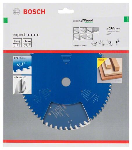 BOSCH List kružne testere Expert For Wood 165x20x2,6/1,6 mm, 48Z ATB 2608644024