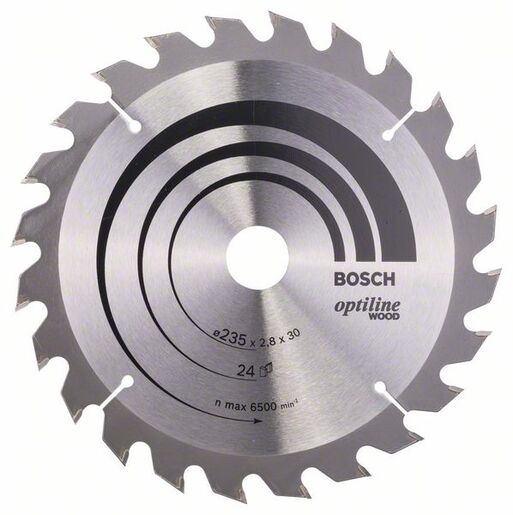 BOSCH List kružne testere Optiline Wood 235x2,8 / 1,8x30 / 25 mm, Z=24, ATB 2608640725