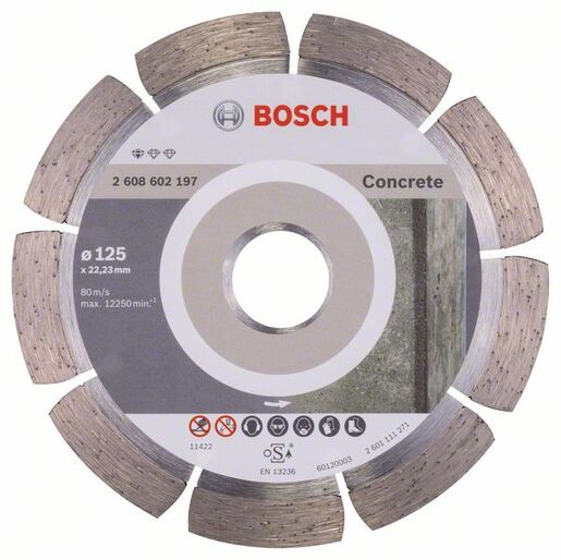 BOSCH Dijamantna rezna ploča Standard for Concrete 125x22,23x1,6x10 mm 2608602197