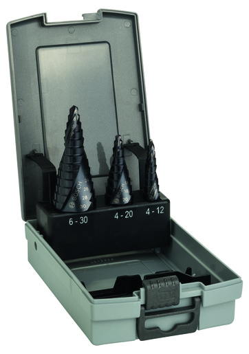 BOSCH Setovi HSS-AlTiN stepenitih burgije s trostranim prihvatom 2608588069