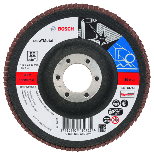 BOSCH lamelni brusni diskovi X571 Best for Metal, ravna verzija za male ugaone brusilice 2608605452