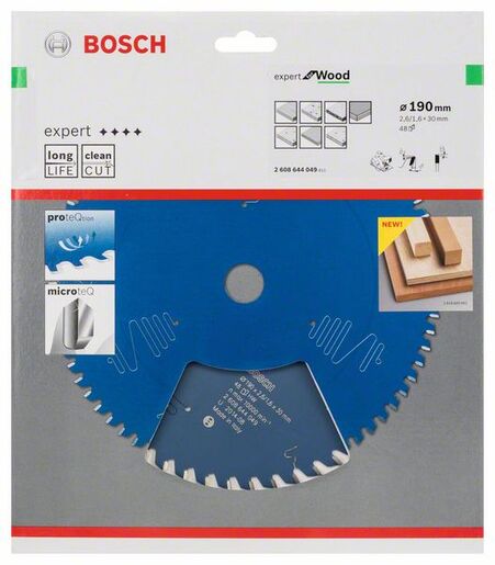 BOSCH List kružne testere Expert For Wood 190x30x2,6/1,6 mm, 48Z ATB 2608644049
