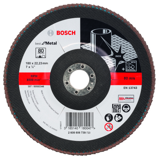 BOSCH lamelni brusni diskovi X571 Best for Metal, ravna verzija za velike ugaone brusilice 2608606739