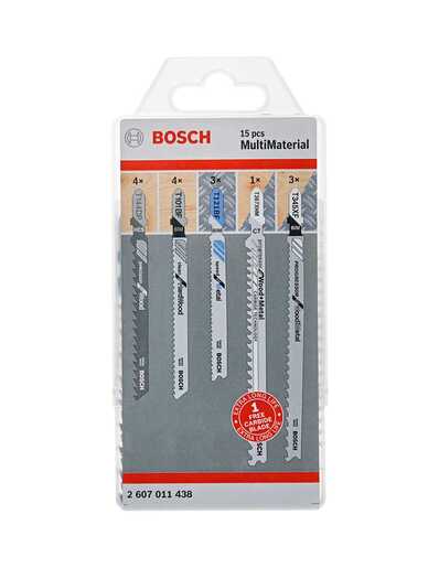 BOSCH Setovi od 15 listova ubodne testere s T-prihvatom za razne materijale 2607011438