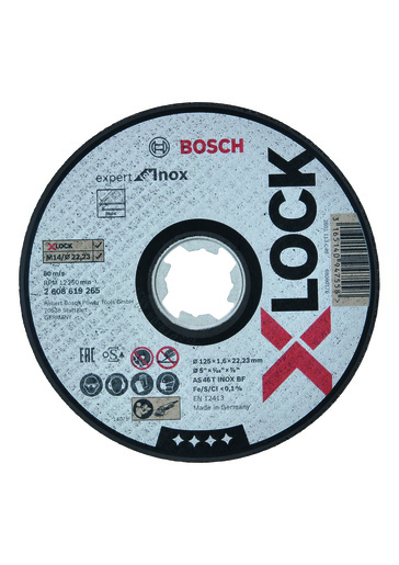 BOSCH Rezne ploče Expert for Inox X-LOCK s ravnim središtem 2608619265