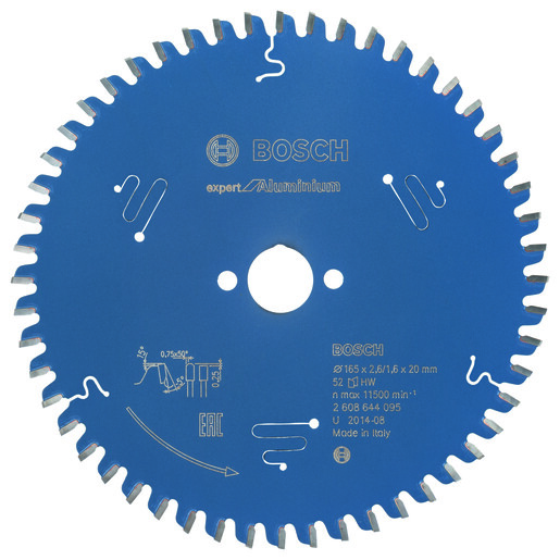 BOSCH List kružne testere Expert For Aluminium 165x20x2,6/1,6 mm, 52Z HLTCG 2608644095