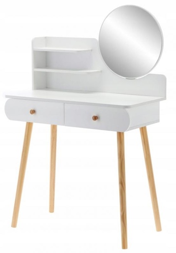 CHOMIK Sto za šminkanje sa ogledalom, bela PHO7872