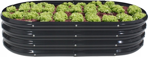 CHOMIK Baštenska žardjinjera za povrće i cveće 120 x 60 x 30 cm, ovalna, antracit ZAK8465