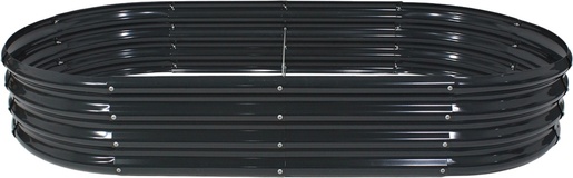 CHOMIK Baštenska žardjinjera za povrće i cveće 240 x 120 x 30 cm, ovalna, antracit ZAK8441