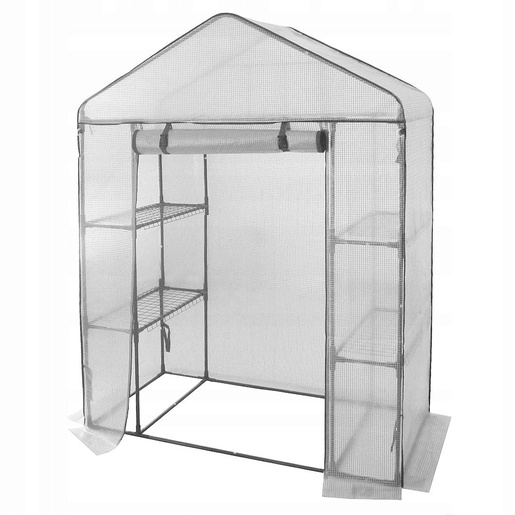 CHOMIK BaštenskI plastenik sa policama, belI, 140 x 73 x 200 cm, 4 police TUN5484