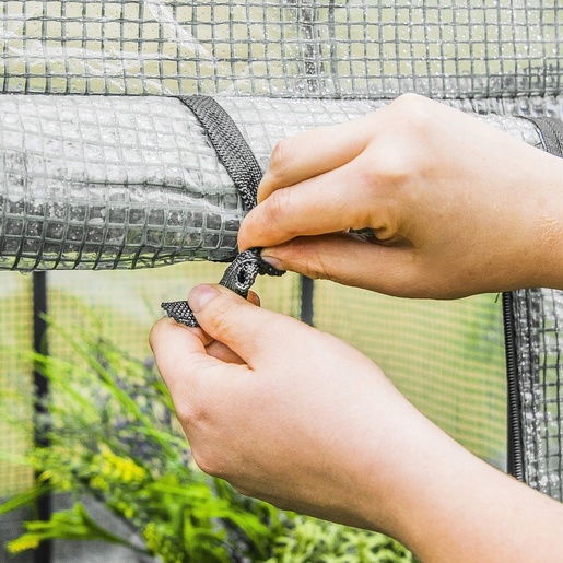CHOMIK BaštenskI plastenik sa policama, belI, 140 x 73 x 200 cm, 4 police TUN5484