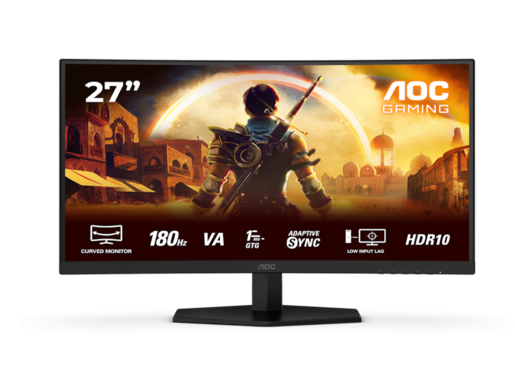 Monitor AOC 27 C27G42E, VA, FHD, 180Hz, 1 ms GtG, HDMIx2, DP, Sync, VESA, zakrivljeni, gaming