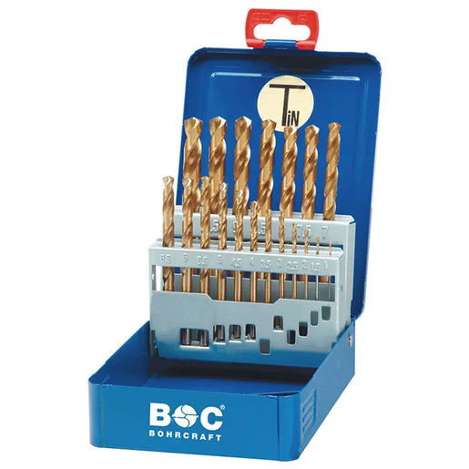 BOHRCRAFT Set burgija HSS-TiN DIN338 Ø1-10 mm, 19 kom