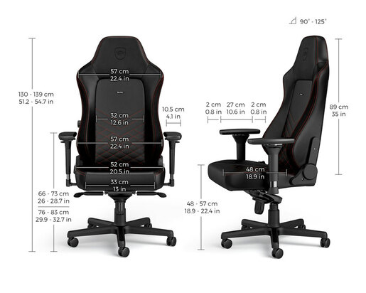 Gaming stolica NOBLECHAIRS HERO crno-crvena