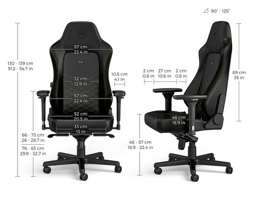 Gaming stolica NOBLECHAIRS HERO crno-zlatna