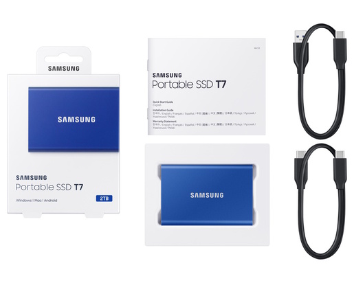 Eksterni SSD SAMSUNG Portable T7 2TB plavi eksterni SSD MU-PC2T0H