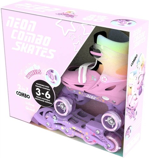 Yvolution Neon combo roleri (veličina 34-37) rainbow