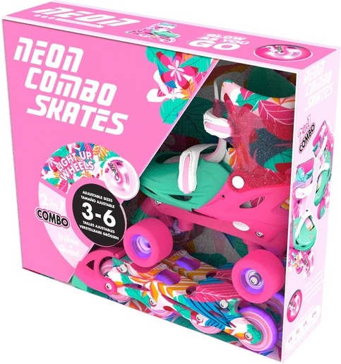 Yvolution Neon combo roleri (veličina 34-37) floral