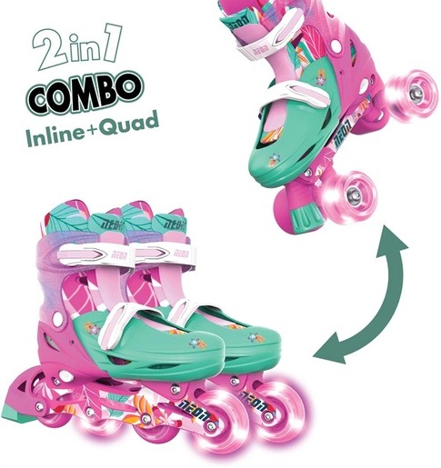 Yvolution Neon combo roleri (veličina 34-37) floral