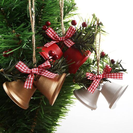 Novogodišnji ukras za jelku zvoncici EL beli