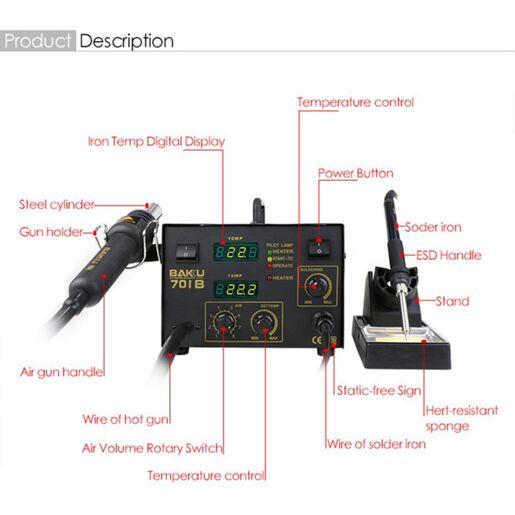 Duvaljka i lemilica BAKU BK-701B