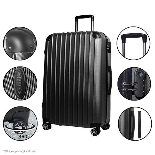 Kofer Strong Stripe crni EL 28