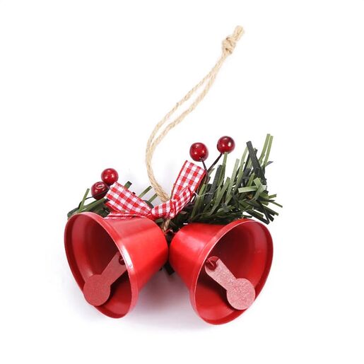 Novogodišnji ukras za jelku zvoncici EL crveni