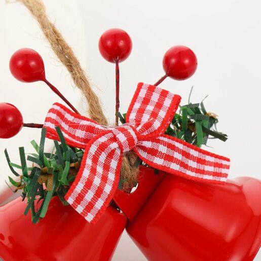 Novogodišnji ukras za jelku zvoncici EL crveni