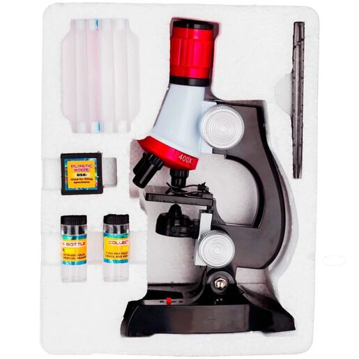 Mikroskop set za mlade naucnike JWD crveni