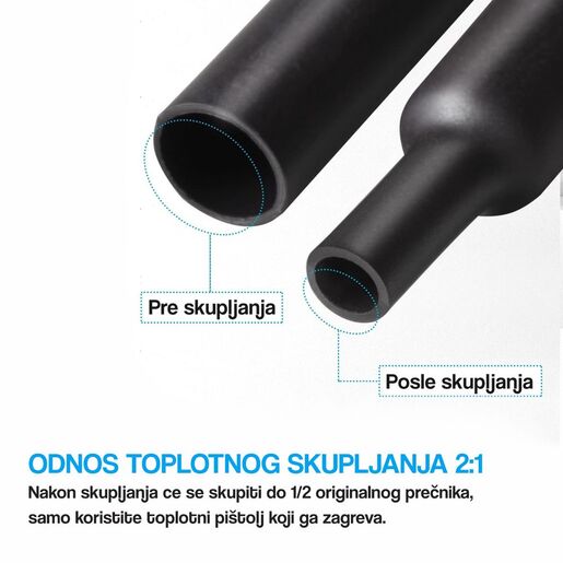 Termoskupljajuci buzir set AT crni