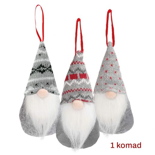 Novogodišnji ukras za jelku vilenjak EL sivi