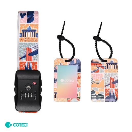 Sigurnosna traka za kofer sa sifrom Coteci World Landmarks