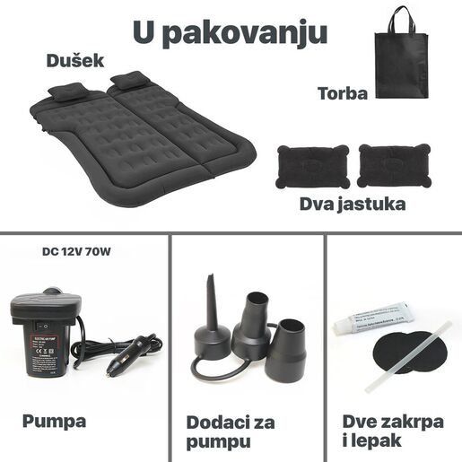 Dušek na naduvavanje za auto JWD-02